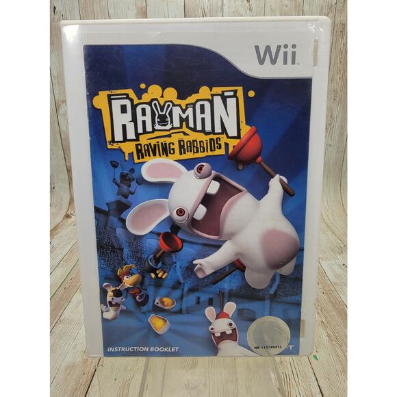 Rayman Raving Rabbids Nintendo Wii 2006 W/Manual - Picture 1 of 5
